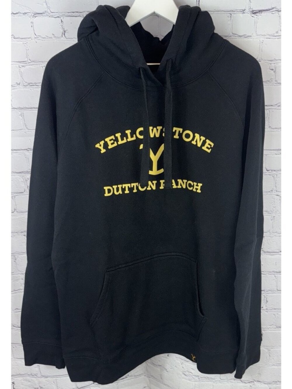 YELLOWSTONE Dutton Ranch Pullover Hoodie Men's 2XL Black Yellow